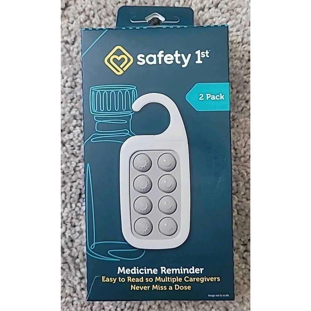 NWT Safety 1st Medicine Reminder 2 Pack Easy Read Dose Buttons